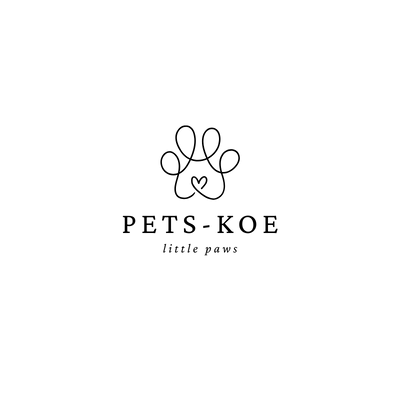 Black Paw Minimalist Line Art Dog Pet Logo 400 X 400 Px